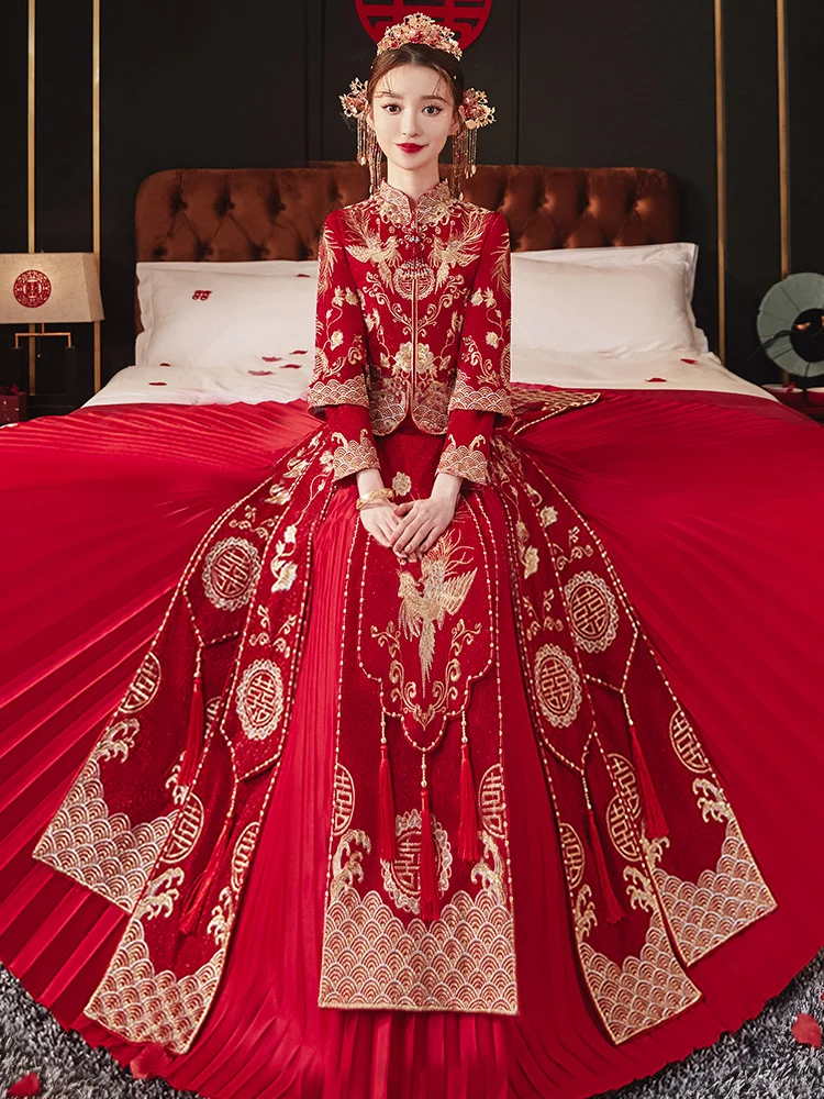 New 2026 Wedding Dress Traditional Chinese Style Slimming Bridal Gown for Marriage Ceremony And Wedding Reception
New 2026 Wedding Dress Traditional Chinese Style Slimming Bridal Gown for Marriage Ceremony And Wedding Reception