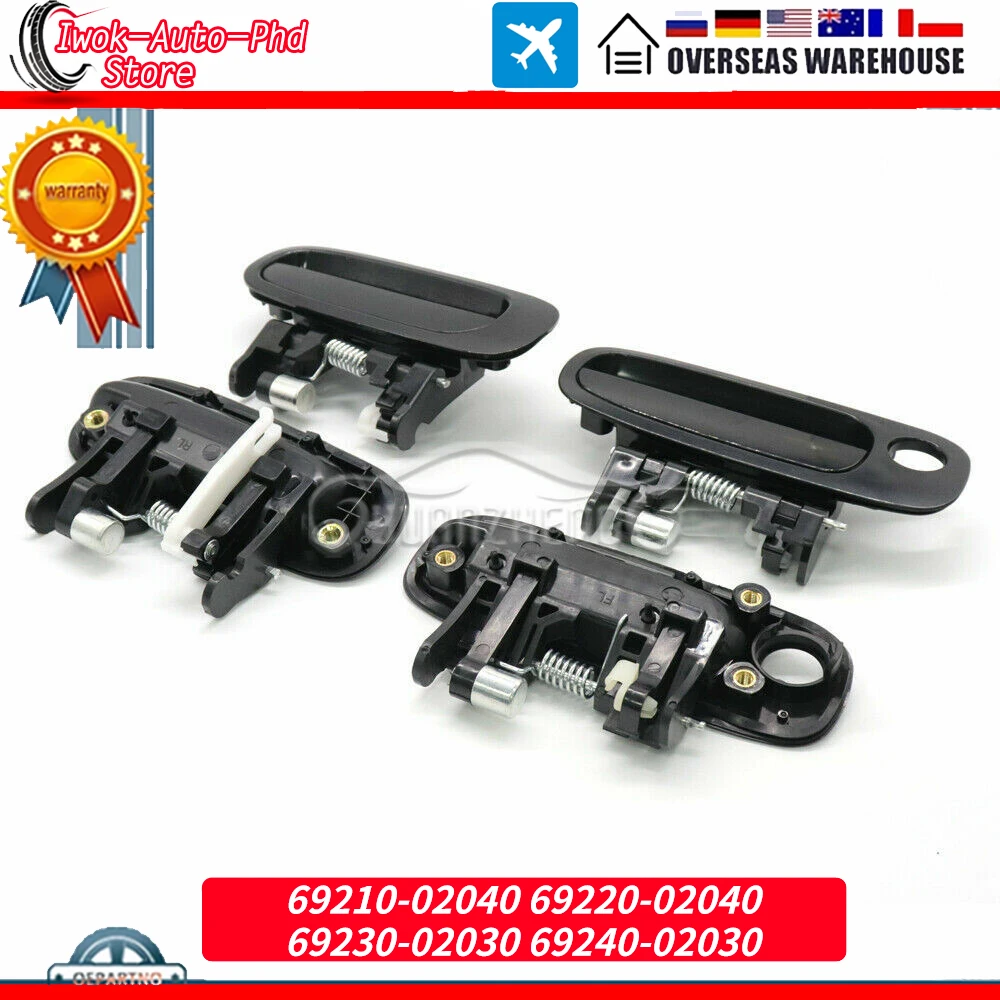 Для Toyota Corolla 1998-2002 4 шт. 69210-02040 69220-02040 69230-02030 69240-02030 Наружные дверные ручки (передние, задние, левые, правые)
Для Toyota Corolla 1998-2002 4 шт. 69210-02040 69220-02040 69230-02030 69240-02030 Наружные дверные ручки (передние, задние, левые, правые)
