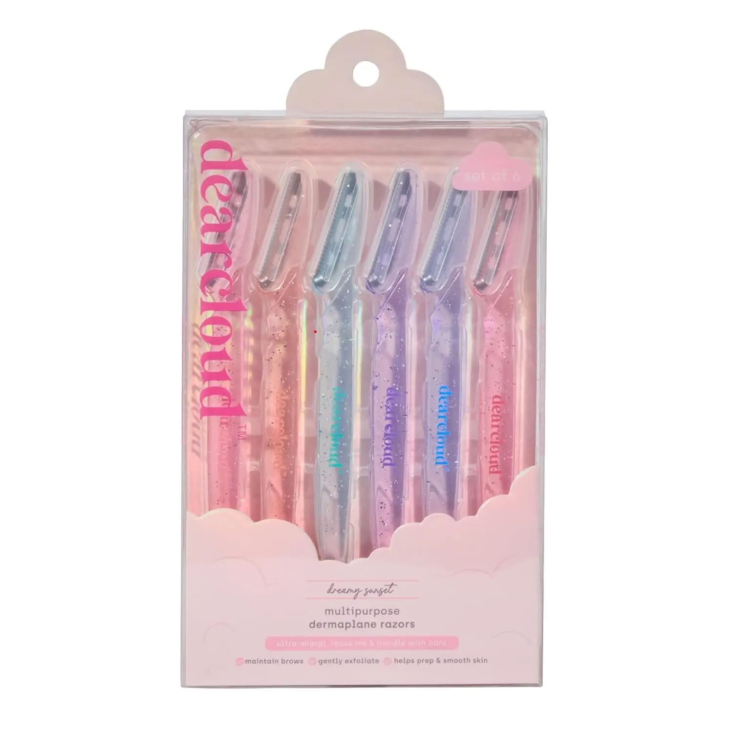 Dermaplane Razors for Women Facial Hair Remover & Exfoliation Tool with Dreamy Sunset Design 6-Pack
Dermaplane Razors for Women Facial Hair Remover & Exfoliation Tool with Dreamy Sunset Design 6-Pack