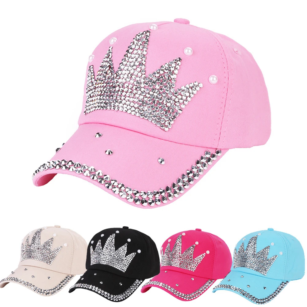 Cotton Women Baseball Cap Crown Faux Pearl Rhinestone Baseball Cap Snapback Outdoor Sun Hat Casual Gorras Hip Hop Sun Visor Hats
Cotton Women Baseball Cap Crown Faux Pearl Rhinestone Baseball Cap Snapback Outdoor Sun Hat Casual Gorras Hip Hop Sun Visor Hats
