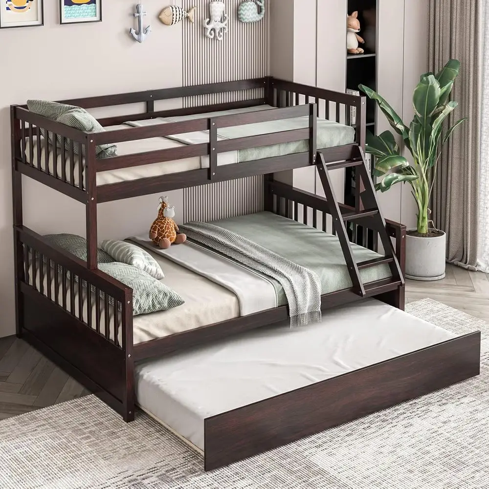 Twin Over ull Bunk Bed with Trundle, Convertible Platorm Bed e with Ladder, Solid Wood e & Saety Guardrails, Space-Saving Bunk B
Twin Over ull Bunk Bed with Trundle, Convertible Platorm Bed e with Ladder, Solid Wood e & Saety Guardrails, Space-Saving Bunk B