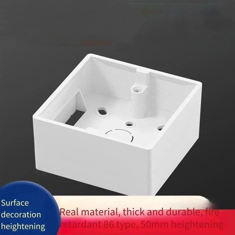 86 Type 50mm Heightened Surface Mounted Switch Socket PVC Wall Junction Box Open Wire Wiring Box Deepened Bottom Box 118
86 Type 50mm Heightened Surface Mounted Switch Socket PVC Wall Junction Box Open Wire Wiring Box Deepened Bottom Box 118