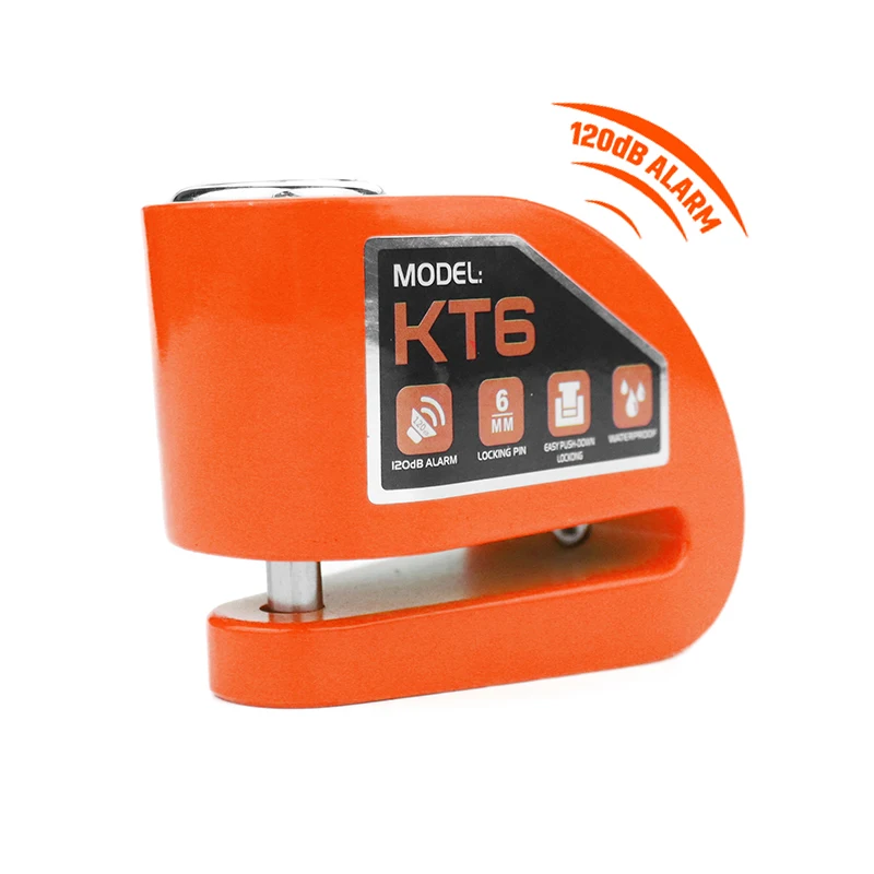 Suitable for KT6 120dB alarm motorcycle bicycle disc lock, zinc alloy anti-theft brake disc lock, with 2 copper keys
Suitable for KT6 120dB alarm motorcycle bicycle disc lock, zinc alloy anti-theft brake disc lock, with 2 copper keys