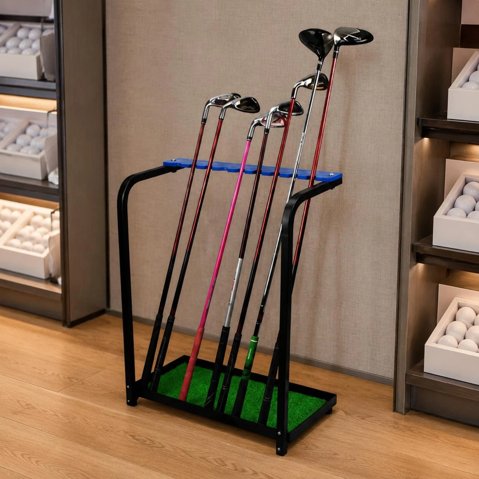 Golf Club Storage Rack Steel Frame Golf Club Display Stand Sports Equipment Space Saving Easy Assembly for Practice Range
Golf Club Storage Rack Steel Frame Golf Club Display Stand Sports Equipment Space Saving Easy Assembly for Practice Range