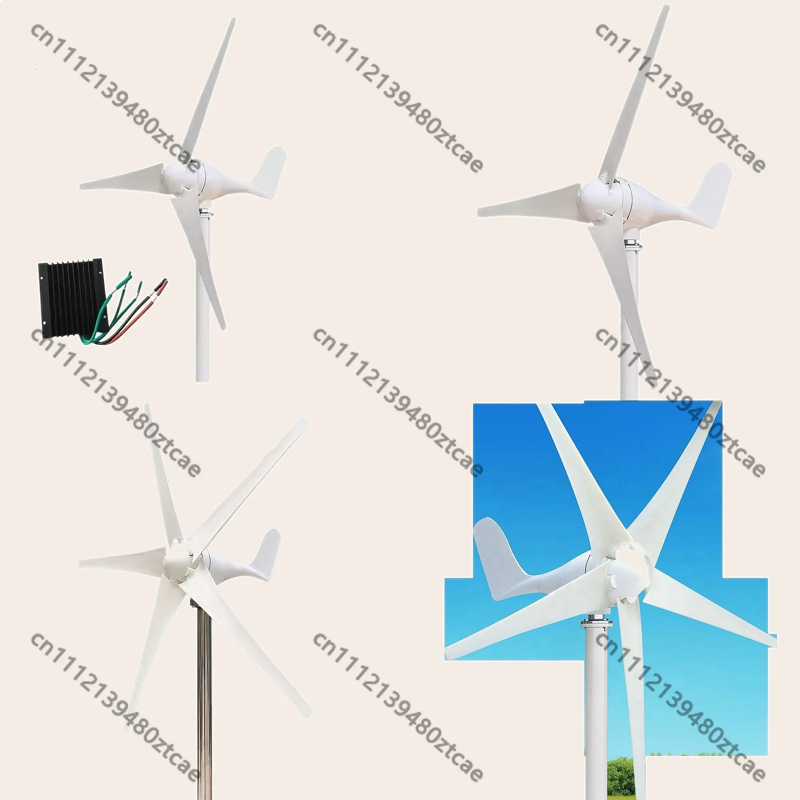 DC12V 24V 100W-400W 3 Phase Permanent Magnet Wind Turbine 3 5 Blade with Controller for Home Street Marine
DC12V 24V 100W-400W 3 Phase Permanent Magnet Wind Turbine 3 5 Blade with Controller for Home Street Marine