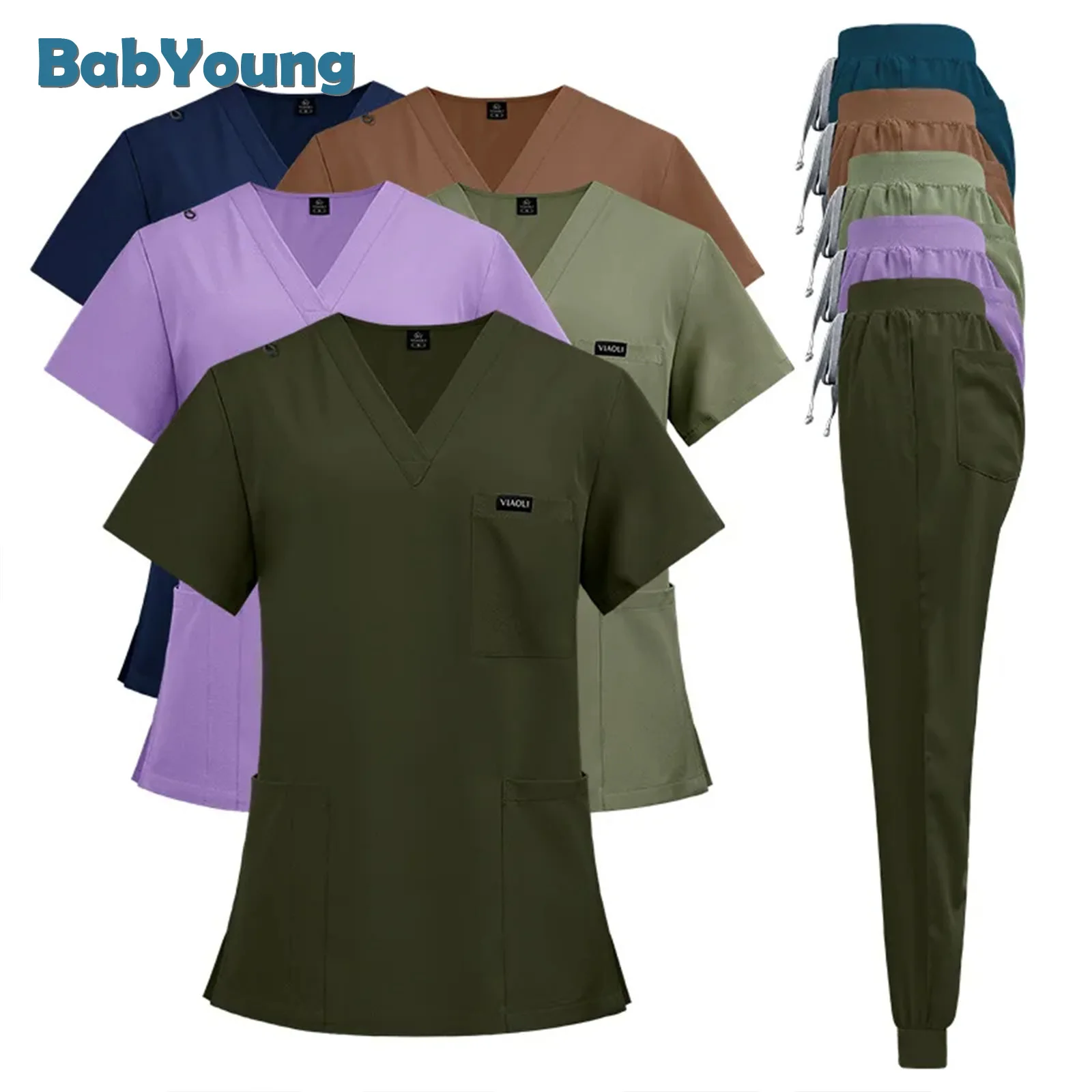 Multilcolors Hospital Medical Scrub Suits Uniform Women Men Scrubs Set Beauty Work Clothes Nurse Accessories Dental Surgery Suit
Multilcolors Hospital Medical Scrub Suits Uniform Women Men Scrubs Set Beauty Work Clothes Nurse Accessories Dental Surgery Suit