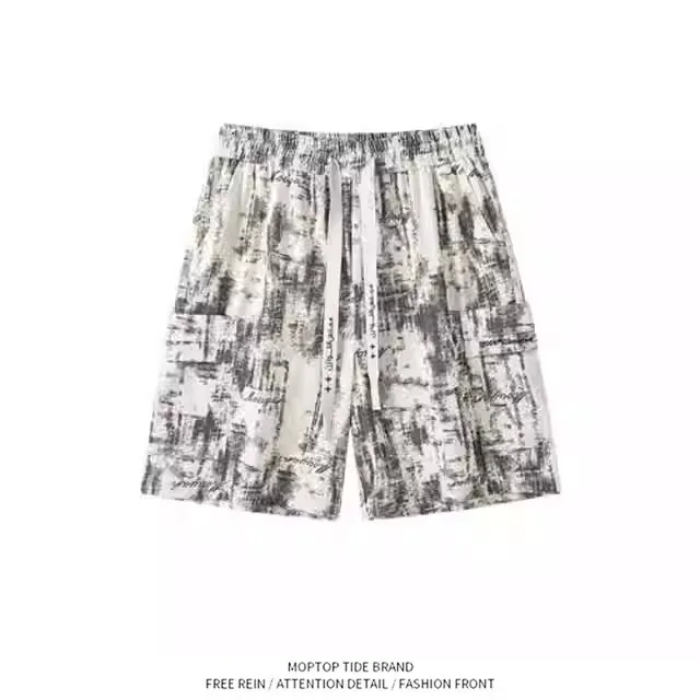 American Dyed Short Pants Men's Trendy Design Summer Thin Water Ink Style Casual Loose Wide Leg Five-Quarter Pants
American Dyed Short Pants Men's Trendy Design Summer Thin Water Ink Style Casual Loose Wide Leg Five-Quarter Pants
