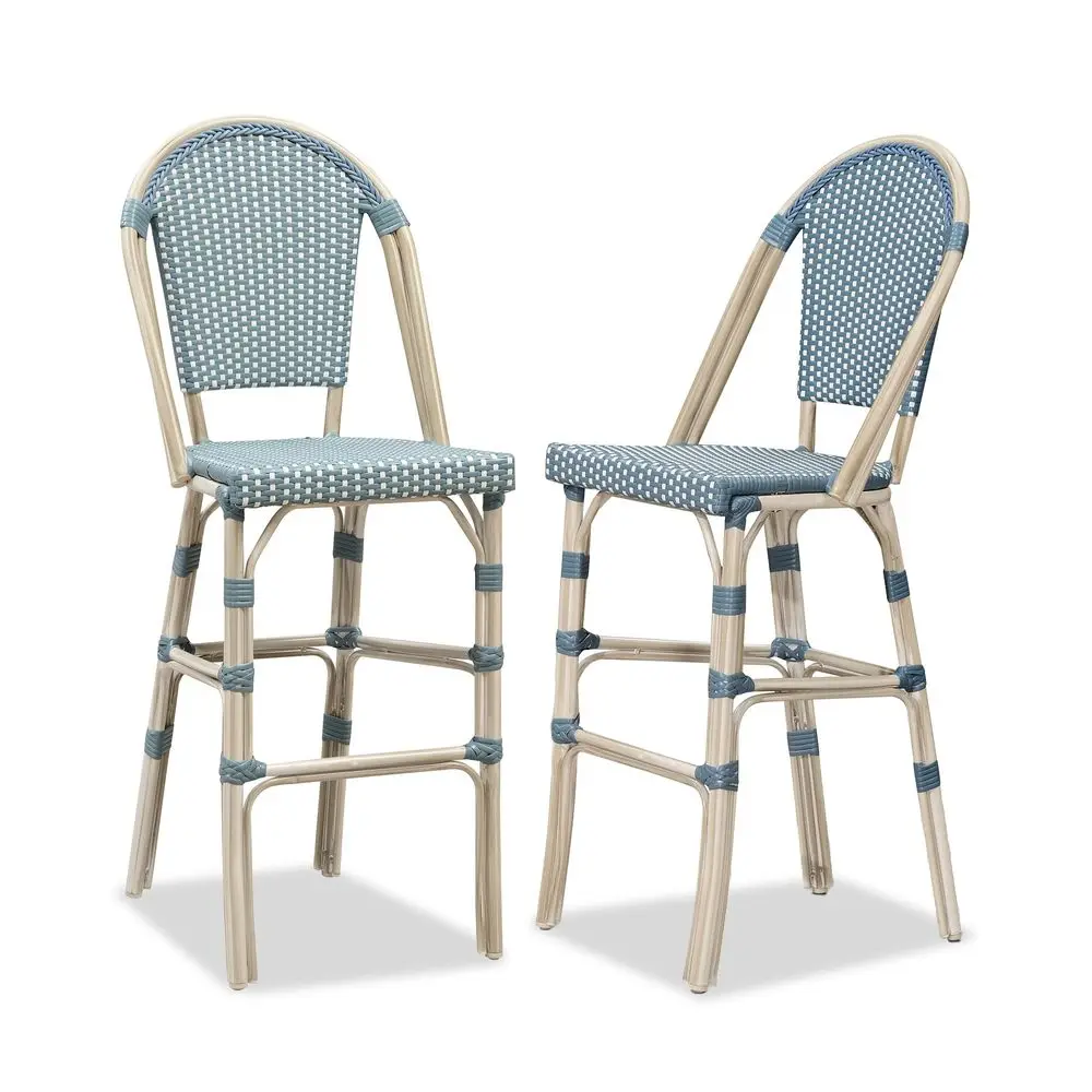 French Bar Stool Set of 2 White Print Finish Patio Bar Stools with Back Rattan Chairs Wicker Bar Height Stool 30 with Footrest
French Bar Stool Set of 2 White Print Finish Patio Bar Stools with Back Rattan Chairs Wicker Bar Height Stool 30 with Footrest