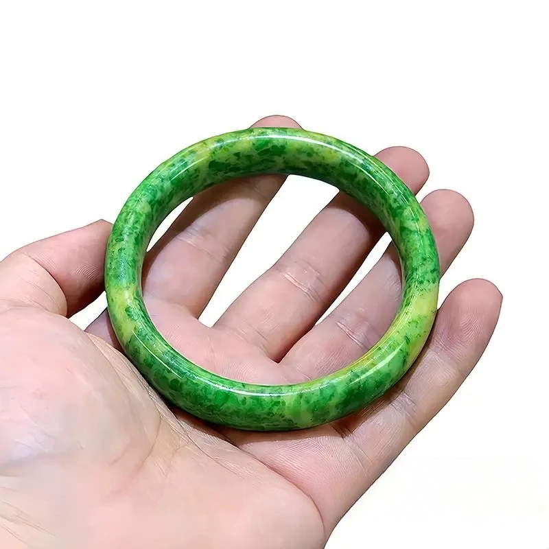 Dry green iron dragon green jade round bracelet, orange orange jade medium-sized bracelet
Dry green iron dragon green jade round bracelet, orange orange jade medium-sized bracelet