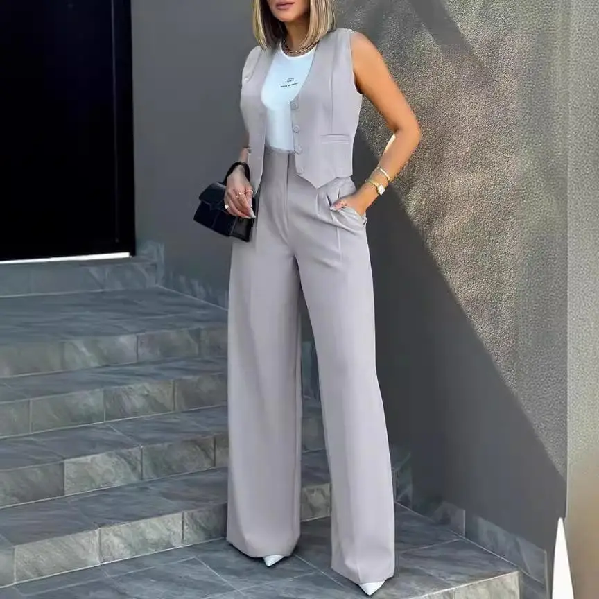 Модный повседневный костюм, жилет и широкие брюки, комплект 2024, Новое поступление, трансграничный Sle, четыре сезона, универсальный, без бренда
Модный повседневный костюм, жилет и широкие брюки, комплект 2024, Новое поступление, трансграничный Sle, четыре сезона, универсальный, без бренда