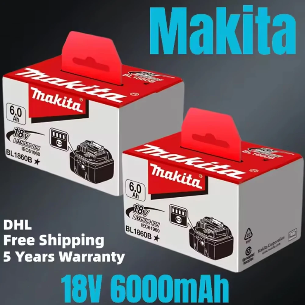 Original Makita 18V 6.0Ah Rechargeable Battery for Makita 18V BL1830 BL1830B BL1840 BL1840B BL1850 BL1850B Power Tools
Original Makita 18V 6.0Ah Rechargeable Battery for Makita 18V BL1830 BL1830B BL1840 BL1840B BL1850 BL1850B Power Tools
