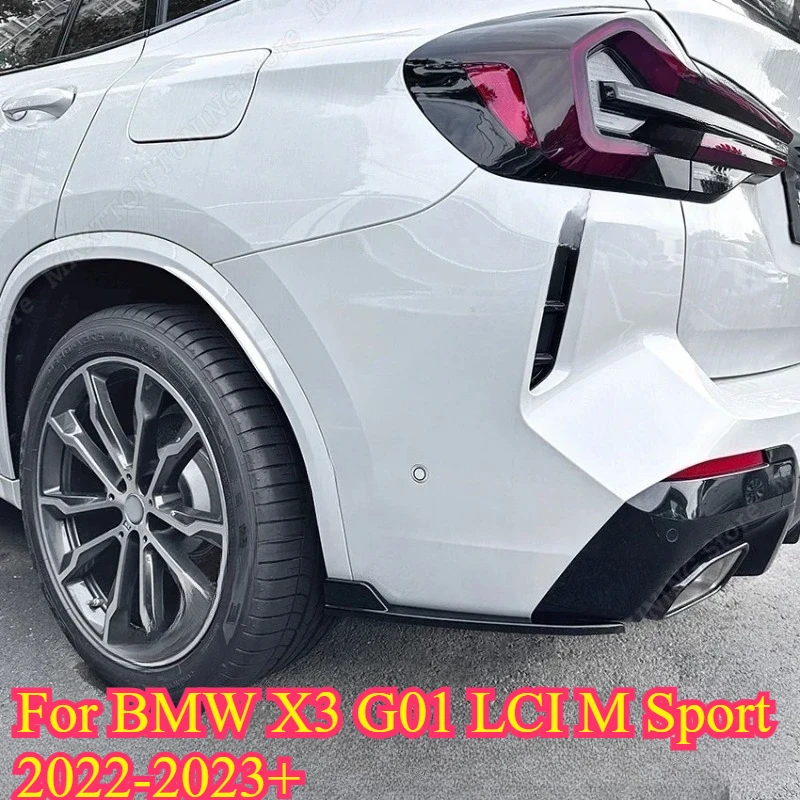 1PCS Car ABS Rear Bumper Lip Side Diffuser Canards Spoiler Splitter Body Kits Trim For BMW X3 G01 LCI M Sport 2022-2023+ Tuning
1PCS Car ABS Rear Bumper Lip Side Diffuser Canards Spoiler Splitter Body Kits Trim For BMW X3 G01 LCI M Sport 2022-2023+ Tuning