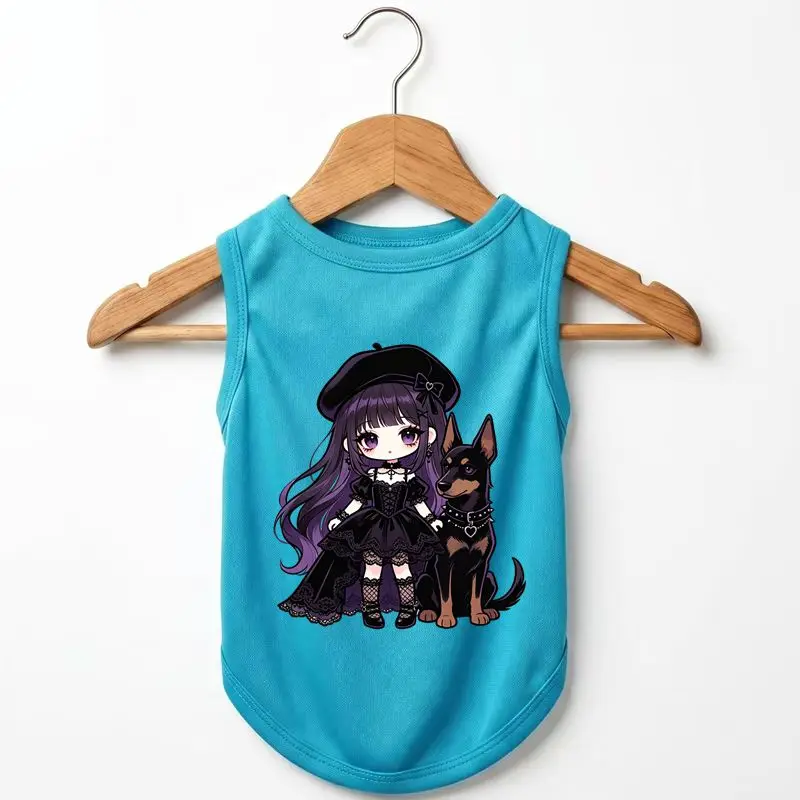 Gothic Girl & Dog Print Vest Summer Pet Clothes Polyester Breathable Puppy Tank Top Cute Dog Apparel
Gothic Girl & Dog Print Vest Summer Pet Clothes Polyester Breathable Puppy Tank Top Cute Dog Apparel