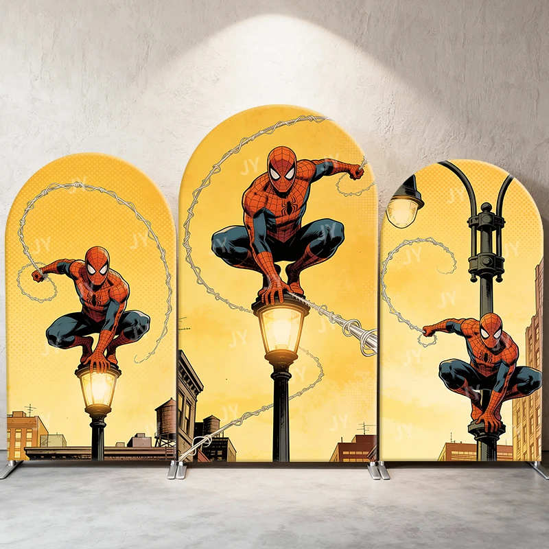 Spiderman Street Lamp Theme Arch Backdrop Cover Vivid Festive Scene For Kids Birthday Baby Shower Photo Booth Decor Background
Spiderman Street Lamp Theme Arch Backdrop Cover Vivid Festive Scene For Kids Birthday Baby Shower Photo Booth Decor Background