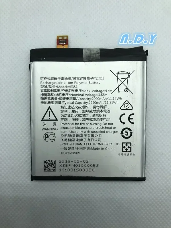 Original HE351 2900mAh Battery For Nokia 3.1, TA-1049, TA-1057, TA-1063, TA-1070, TA-1074 Lithium Polymer Batteries
Original HE351 2900mAh Battery For Nokia 3.1, TA-1049, TA-1057, TA-1063, TA-1070, TA-1074 Lithium Polymer Batteries