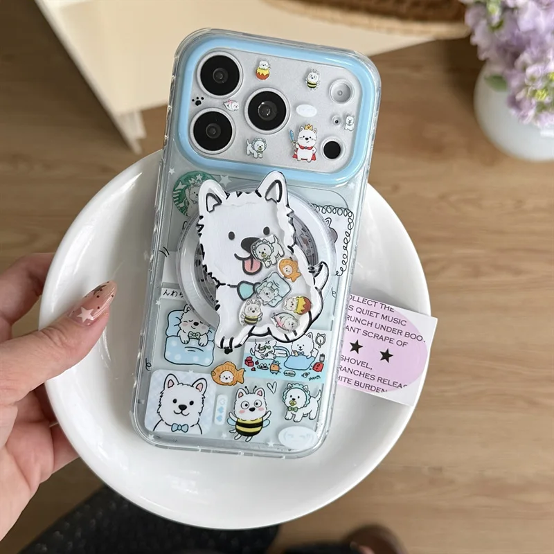 Cute Cartoon Magnetic Phone Grop Holder Kawai Westie Desktop Stand Bracket Cell Decor Accessories Magnet Foldable Finger Socket
Cute Cartoon Magnetic Phone Grop Holder Kawai Westie Desktop Stand Bracket Cell Decor Accessories Magnet Foldable Finger Socket