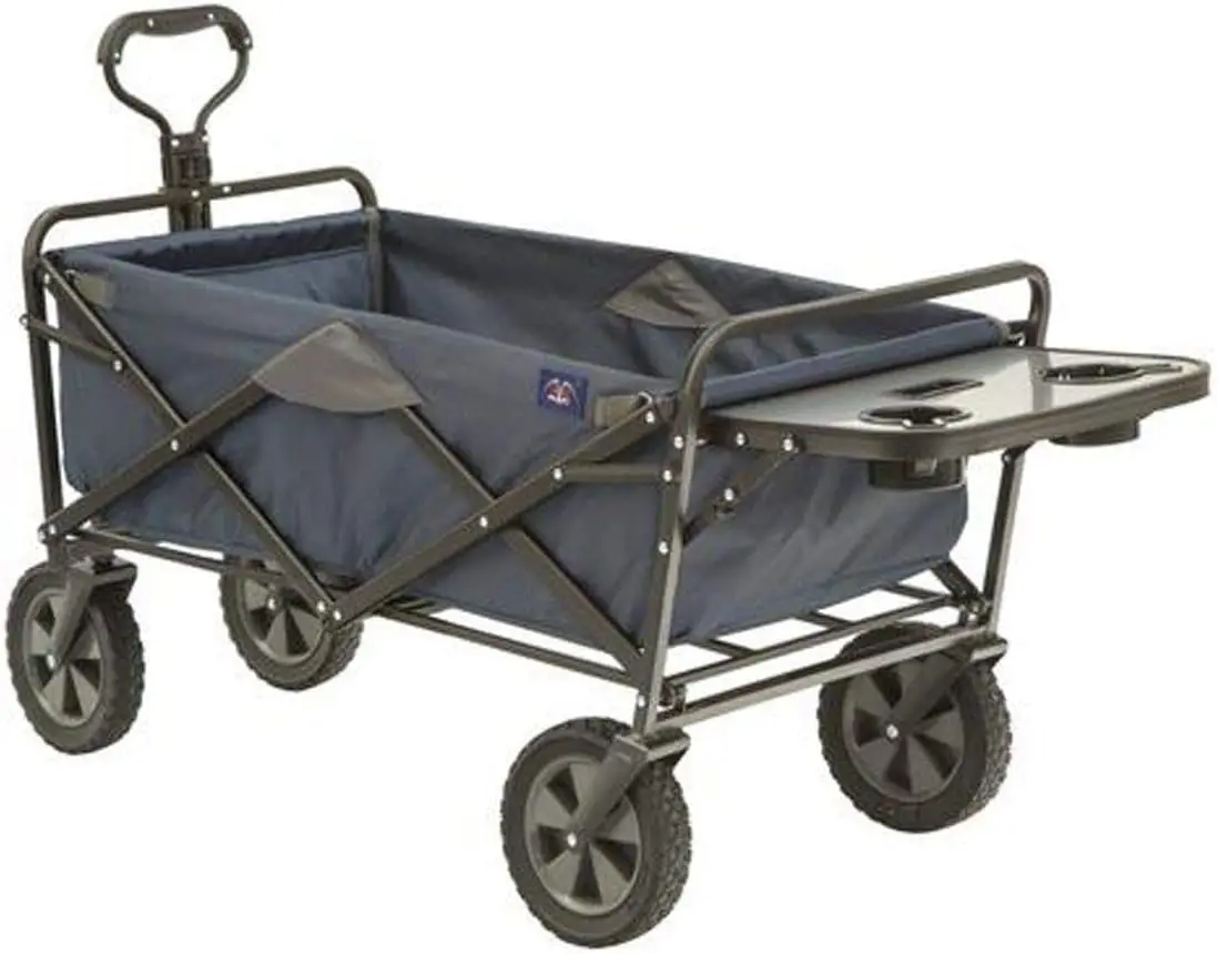 Mac Sports Heavy Duty Steel Frame Collapsible Folding 150 Pound Capacity Outdoor Garden Utility Wagon Yard Cart With Table, Navy
Mac Sports Heavy Duty Steel Frame Collapsible Folding 150 Pound Capacity Outdoor Garden Utility Wagon Yard Cart With Table, Navy