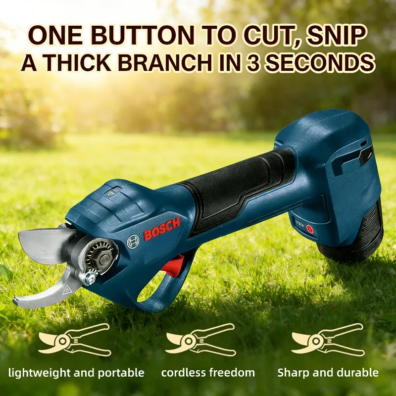 New Bosch Pro Pruner Cordless Pruner, Variable Cutting Speed, Durable Housing for Orchard & Landscaping Applications
New Bosch Pro Pruner Cordless Pruner, Variable Cutting Speed, Durable Housing for Orchard & Landscaping Applications