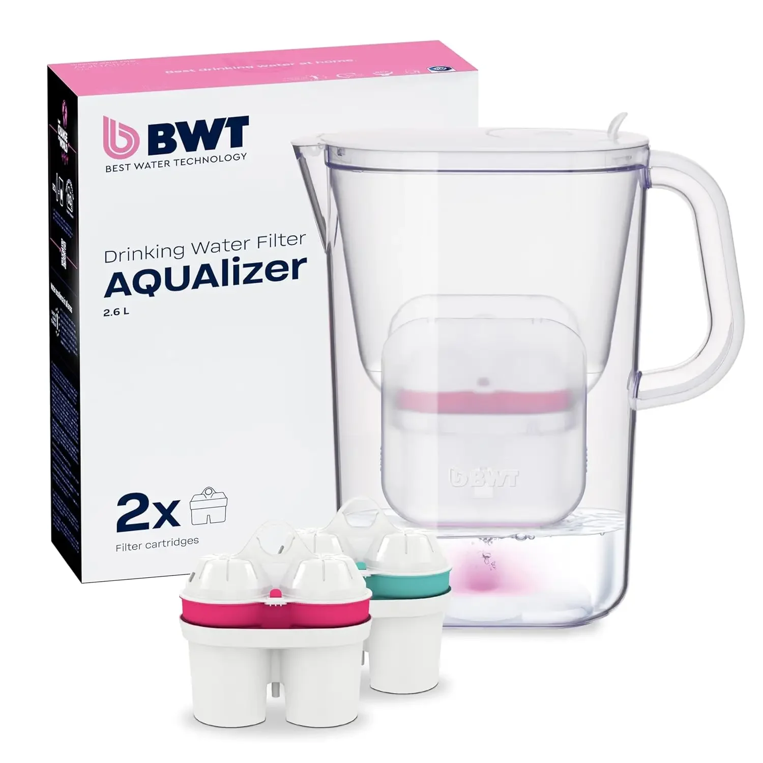 AQUAlizer Baselight, 2,6 литра, кувшин для минерализации и фильтрации воды - в комплекте 2 фильтрующих картриджа (магний и цинк)
AQUAlizer Baselight, 2,6 литра, кувшин для минерализации и фильтрации воды - в комплекте 2 фильтрующих картриджа (магний и цинк)