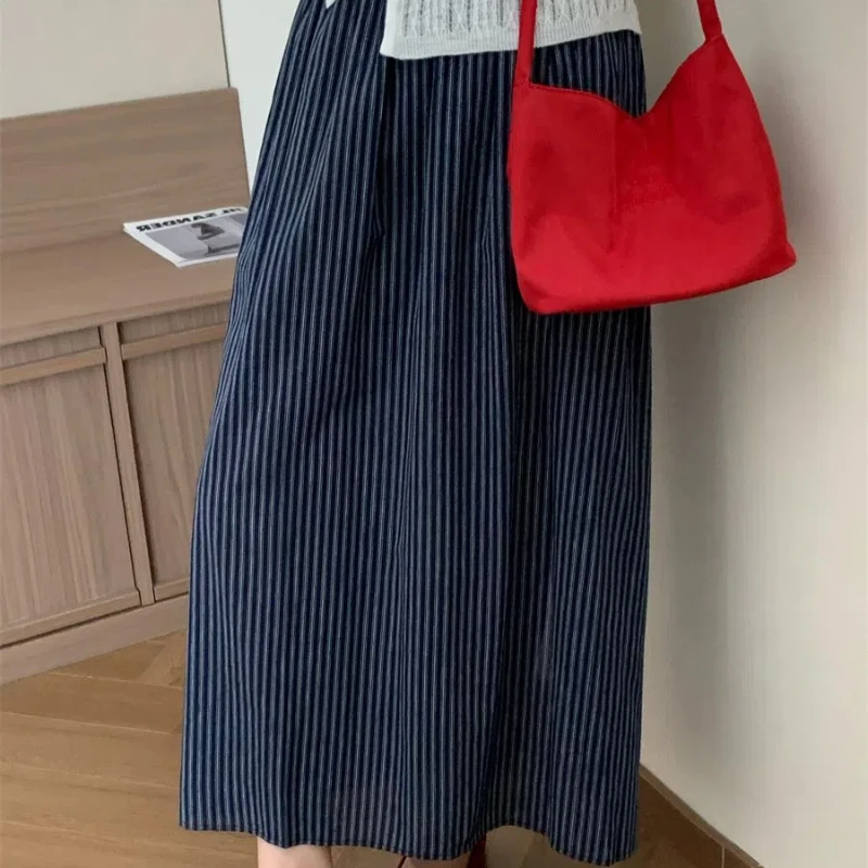 High Waisted Striped Mid Length Slimming Midi Skirt Summer and Autumn New Styles Elastic Long New Chinese Style Vintage
High Waisted Striped Mid Length Slimming Midi Skirt Summer and Autumn New Styles Elastic Long New Chinese Style Vintage