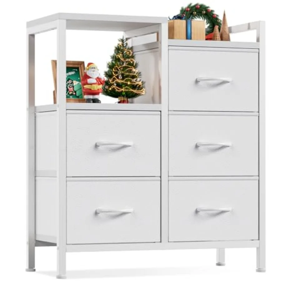 5 Drawer White Dressers for Bedroom 2 Tier Shelf Storage Small Fabric Dresser for Closet Sturdy Metal Frame Modern Style Storag
5 Drawer White Dressers for Bedroom 2 Tier Shelf Storage Small Fabric Dresser for Closet Sturdy Metal Frame Modern Style Storag