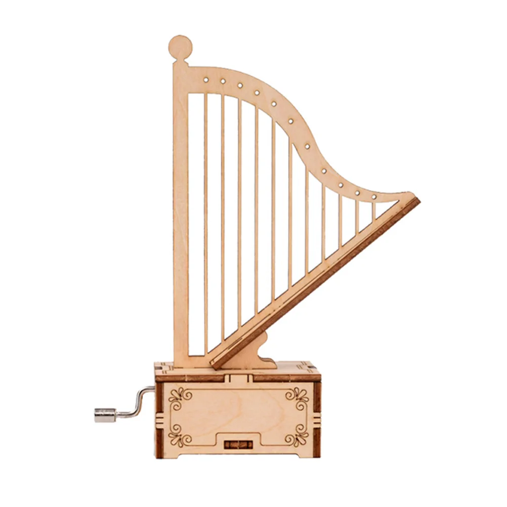 Handwork Music Box Harp Shape Music Box Wooden Music Box Assembled Box for Kids manual music box
Handwork Music Box Harp Shape Music Box Wooden Music Box Assembled Box for Kids manual music box