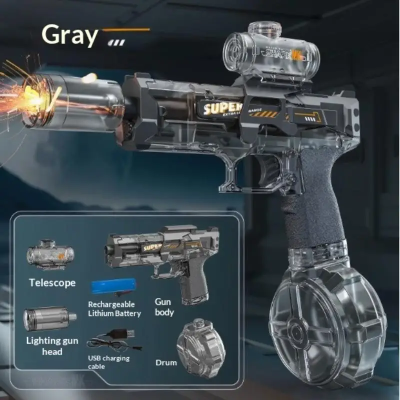 New New Buy1take1 Electric Water Gun Toy Flame Effect High-pressure Rapid-Fire Large Capacity Christmas Gift
New New Buy1take1 Electric Water Gun Toy Flame Effect High-pressure Rapid-Fire Large Capacity Christmas Gift