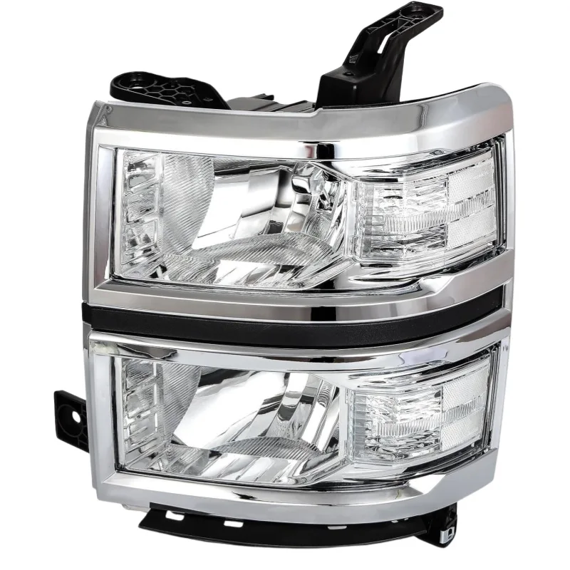 Chrome Housing Clear Lens Headlights for 2014-2015 Silverado 1500 New Condition
Chrome Housing Clear Lens Headlights for 2014-2015 Silverado 1500 New Condition