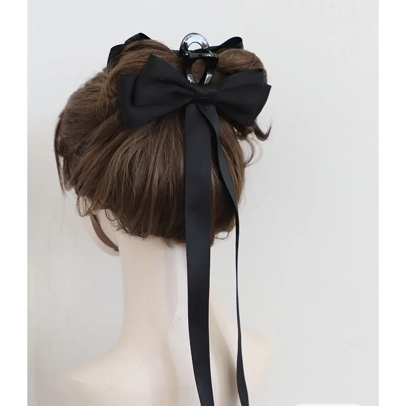 Fashion Black Bow Ribbon Hair Claw Clips Women Temperament Elegant Hairpin Princess Headdress Grab Clip Girls Hair Accessories
Fashion Black Bow Ribbon Hair Claw Clips Women Temperament Elegant Hairpin Princess Headdress Grab Clip Girls Hair Accessories