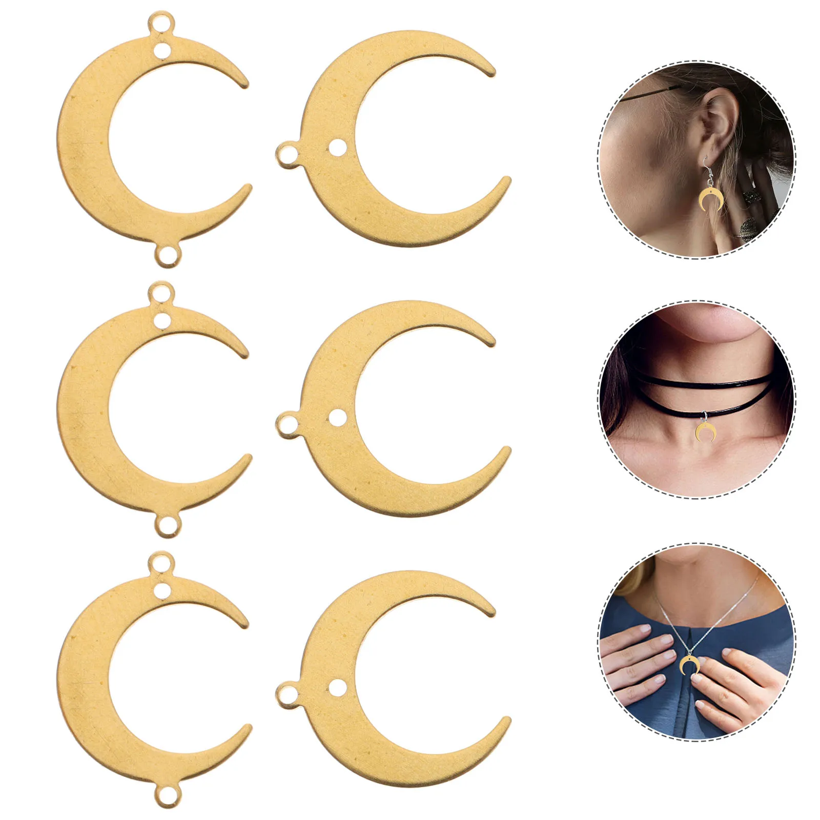 50 Pcs Moon Pendant Connector Charms Jewelry Making Material DIY Findings Moon Shape Alloy Earrings Necklace Accessories
50 Pcs Moon Pendant Connector Charms Jewelry Making Material DIY Findings Moon Shape Alloy Earrings Necklace Accessories
