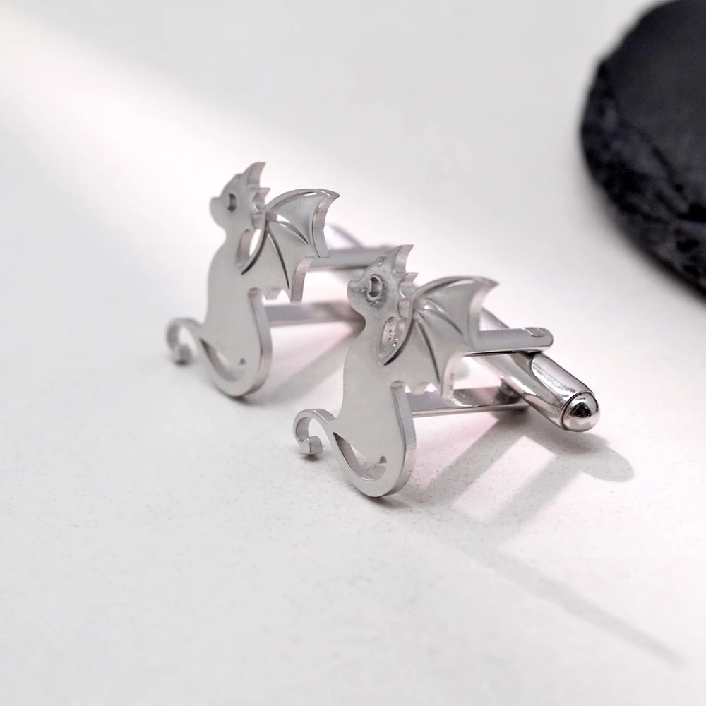 This Trendy and Cool Flying Mini Dragon Metal Cufflink Stainless Steel Fashion Accessory is Perfect as a Gift
This Trendy and Cool Flying Mini Dragon Metal Cufflink Stainless Steel Fashion Accessory is Perfect as a Gift