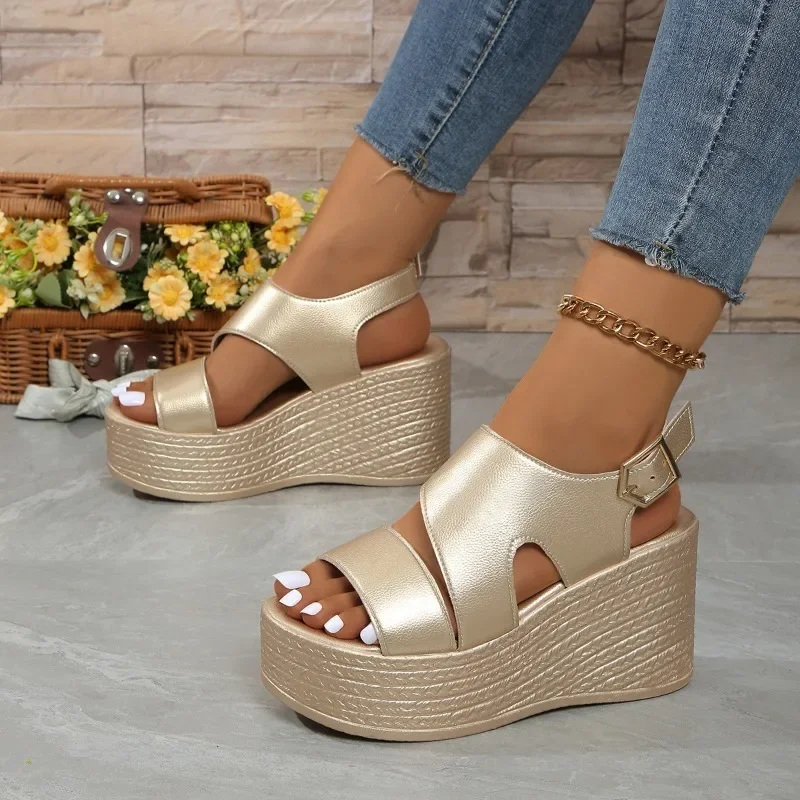 Women's Sandals Fashion Casual Leather Sandals Summer Open-toe Wedges Platform Sandals Summer Women Roman Sandal Sandalias Mujer
Women's Sandals Fashion Casual Leather Sandals Summer Open-toe Wedges Platform Sandals Summer Women Roman Sandal Sandalias Mujer