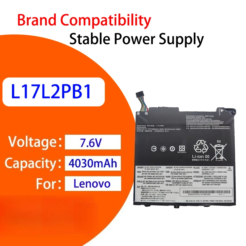New Replacement Battery For Lenovo E43-80 K43C-80 V130 V330-14IKB L17L2PB1 7.6V 4030mAh High Capacity Li ion Notebook Battery
New Replacement Battery For Lenovo E43-80 K43C-80 V130 V330-14IKB L17L2PB1 7.6V 4030mAh High Capacity Li ion Notebook Battery
