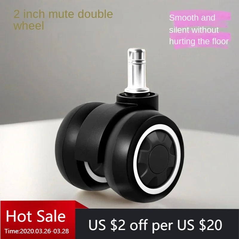 5Pcs 2" Dual Wheel Premium Office Casters - Heavy Duty Swivel Chair Wheels for Executive/Boss Chairs, Wide Hollow Silent Rollers
5Pcs 2" Dual Wheel Premium Office Casters - Heavy Duty Swivel Chair Wheels for Executive/Boss Chairs, Wide Hollow Silent Rollers