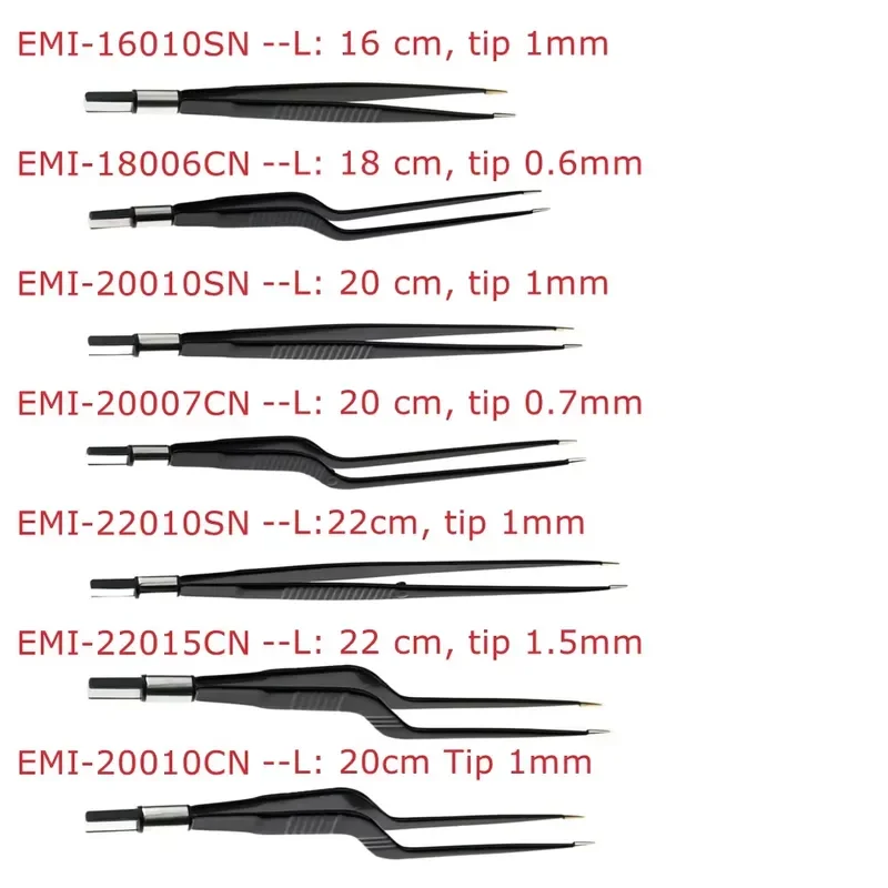 EMI Bipolar Forceps Black Nylon Coated Non Stick for Unit Leep Knife IEC Socket
EMI Bipolar Forceps Black Nylon Coated Non Stick for Unit Leep Knife IEC Socket