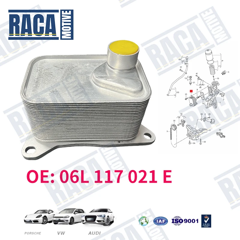 For VW Golf Golf R Arteon GTI Audi A3 A4 A6 Q7 S3 TT Quattro Seat Alhambra Skoda Octavia Engine Oil Cooler 06L117021C 06L117021E
For VW Golf Golf R Arteon GTI Audi A3 A4 A6 Q7 S3 TT Quattro Seat Alhambra Skoda Octavia Engine Oil Cooler 06L117021C 06L117021E