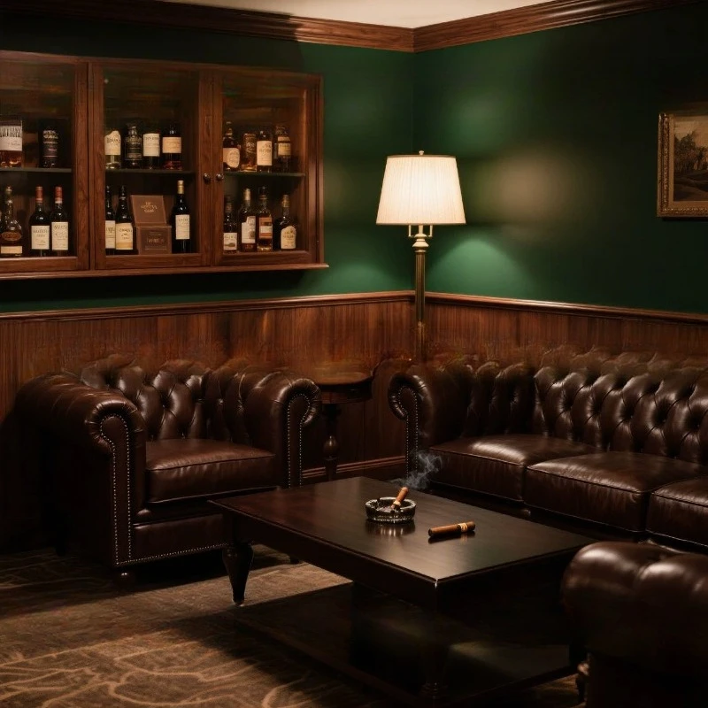 Cigar Bar Chair Sofa American Private Club Vintage Whiskey Bar
Cigar Bar Chair Sofa American Private Club Vintage Whiskey Bar