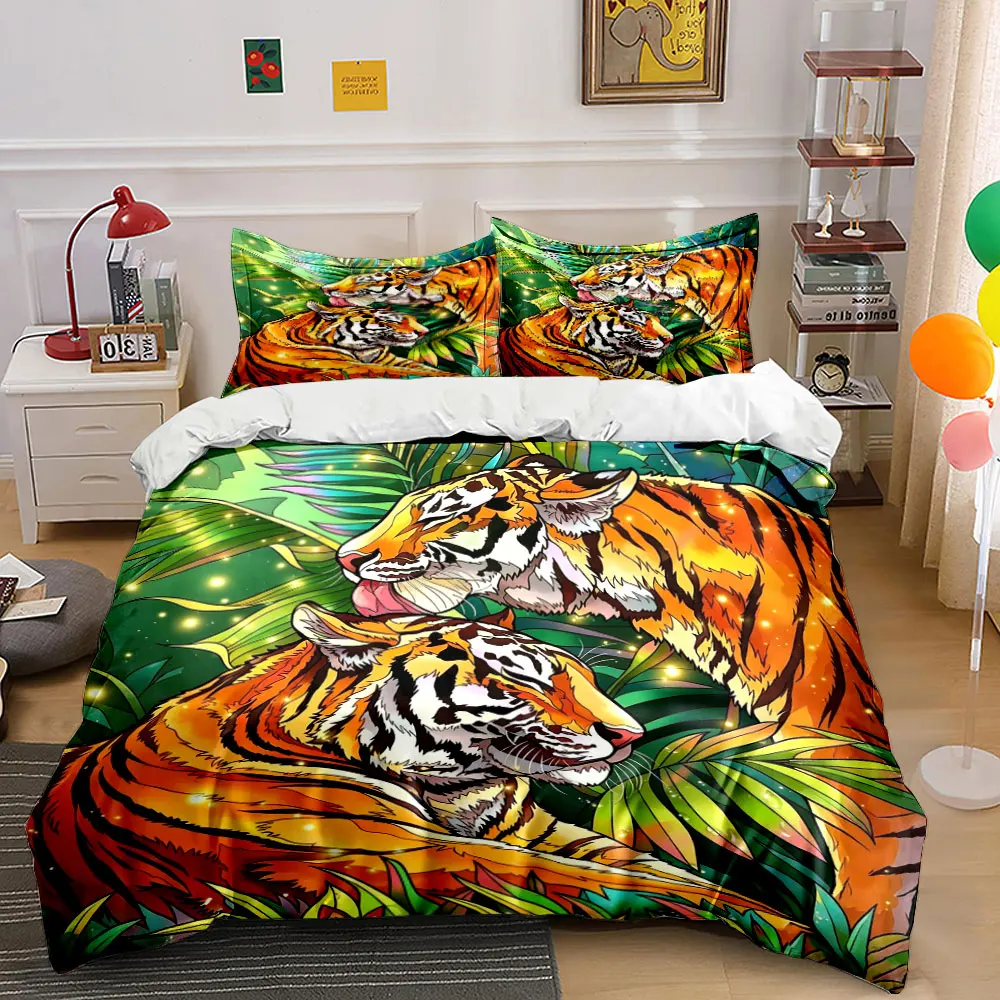 "Jungle Tigers Art Decor Set" Multiple sizes kid's and adults' bedroom Exquisite 3PC bedding set, gift
"Jungle Tigers Art Decor Set" Multiple sizes kid's and adults' bedroom Exquisite 3PC bedding set, gift
