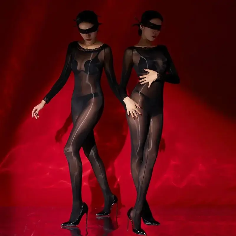 Women Sexy Oil Shiny Glossy Bodystockings High Elasticity Ex Bodycon Sweater Special Wide Fit Spring Youth Trend Stand Collar
Women Sexy Oil Shiny Glossy Bodystockings High Elasticity Ex Bodycon Sweater Special Wide Fit Spring Youth Trend Stand Collar