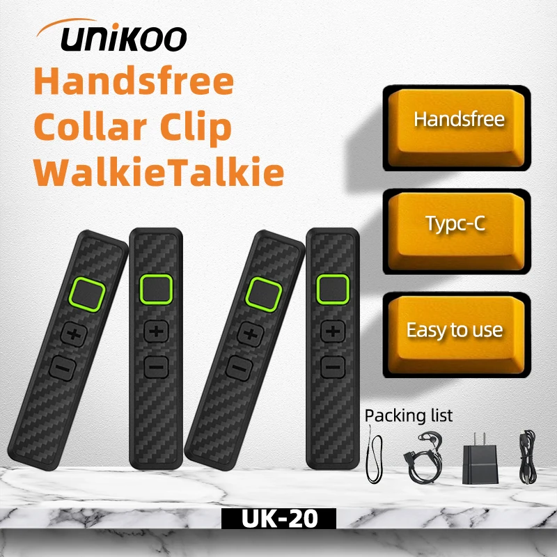 UNIKOO UK20 Walkie Talkie with Earphone 4 PCS Collar Clip Portable FM Handsfree Two Way Radio Communication Equipment Radios
UNIKOO UK20 Walkie Talkie with Earphone 4 PCS Collar Clip Portable FM Handsfree Two Way Radio Communication Equipment Radios