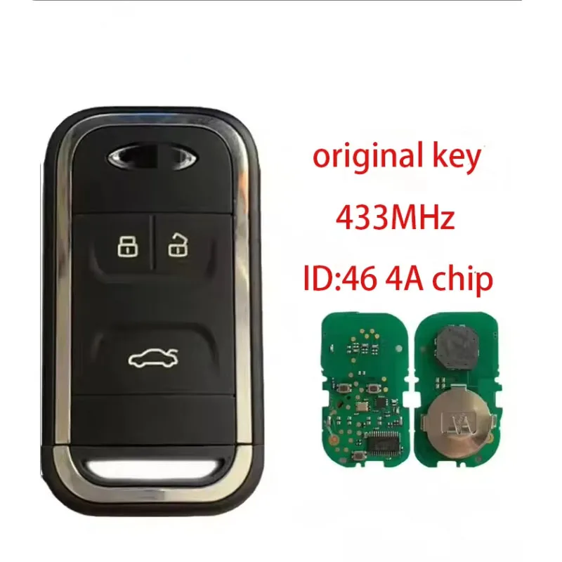 Car Remote Control Key For Chery Arrizo 5 6 7 Tiggo 5 7 8 4A Chip 433MHz Replacement Original Proximity Smart Key
Car Remote Control Key For Chery Arrizo 5 6 7 Tiggo 5 7 8 4A Chip 433MHz Replacement Original Proximity Smart Key