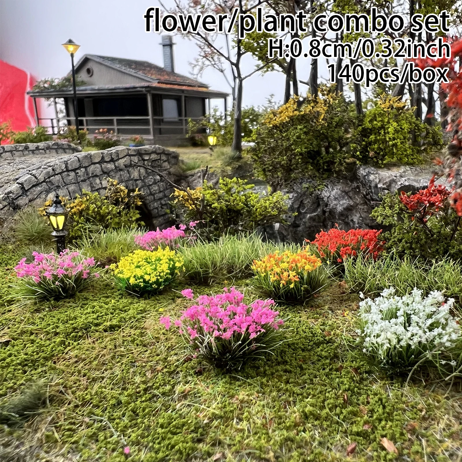 140Pcs Flower Grass Combination Set - Miniature Bush Model Components for Railway Scene Diorama Decor
140Pcs Flower Grass Combination Set - Miniature Bush Model Components for Railway Scene Diorama Decor