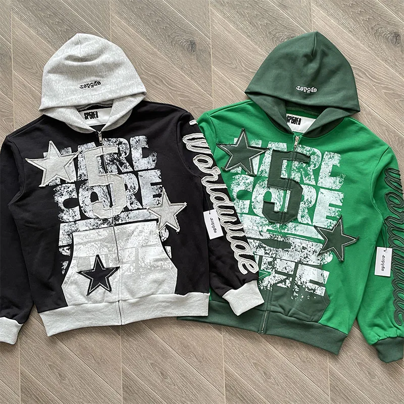 American Sle Fce Hoodie Sweatirt with Glittering Embroidery And Zipper for Men Cotton Long Sve Youth Faion
American Sle Fce Hoodie Sweatirt with Glittering Embroidery And Zipper for Men Cotton Long Sve Youth Faion