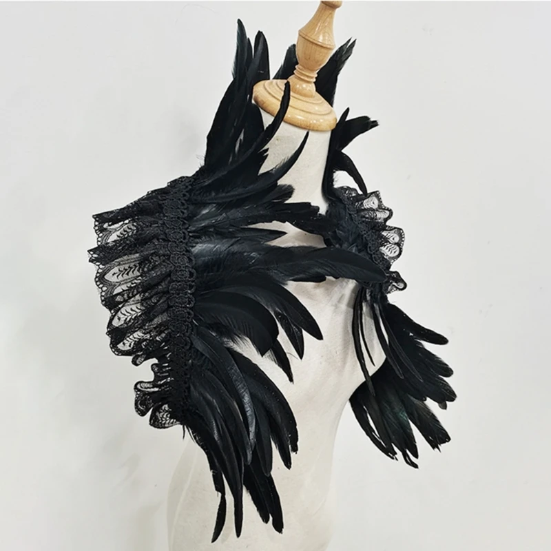 HX6F Costume Shoulder Shrug with Lace Collar and Layered Panels for Stage Show Photo Styling and Party Looks
HX6F Costume Shoulder Shrug with Lace Collar and Layered Panels for Stage Show Photo Styling and Party Looks