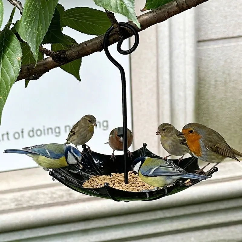 Umbrella Shaped Bird Feeder Hanging Metal Bird Food Tray Water Bowl for Garden Backyard Multi-use Birds Parrot Food Container
Umbrella Shaped Bird Feeder Hanging Metal Bird Food Tray Water Bowl for Garden Backyard Multi-use Birds Parrot Food Container