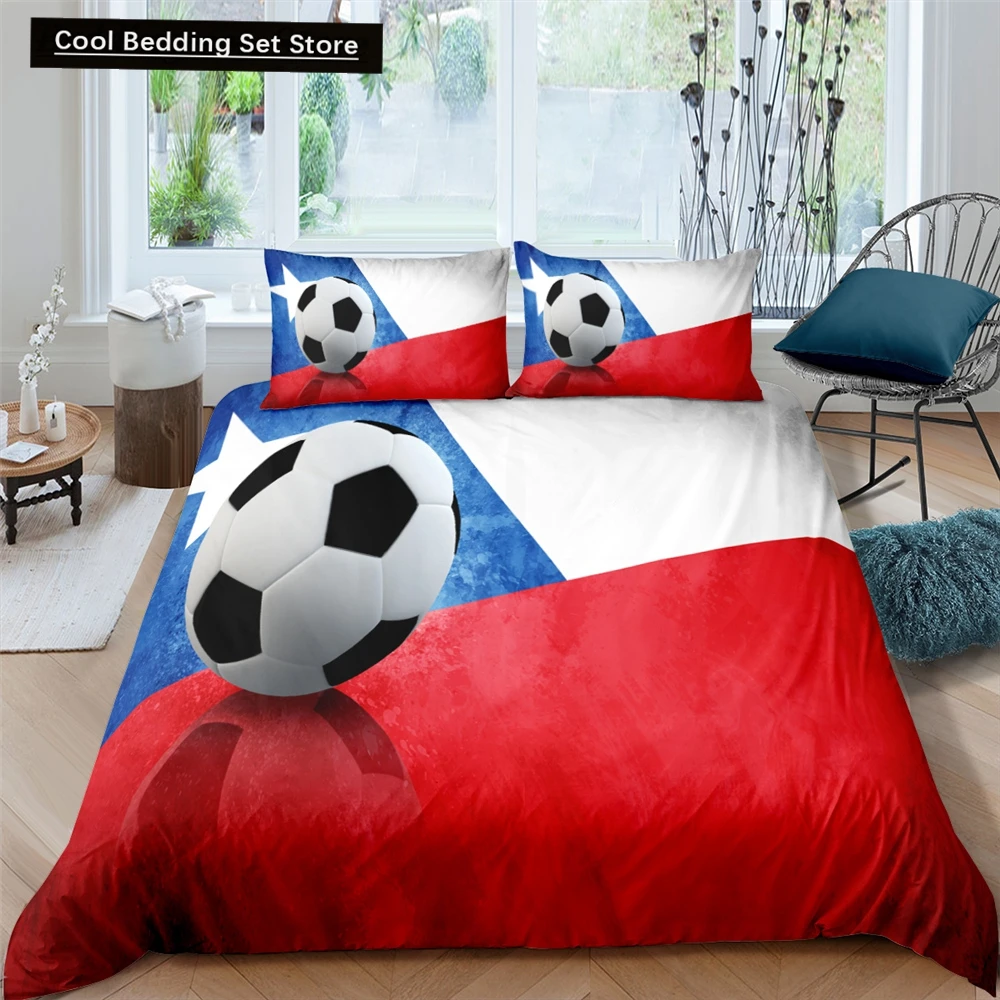 3D Football King Queen Duvet Cover Soccer Bedding Set for Kids Teens Boys Ball Sports White Red 2/3pcs Polyester Quilt Cover
3D Football King Queen Duvet Cover Soccer Bedding Set for Kids Teens Boys Ball Sports White Red 2/3pcs Polyester Quilt Cover