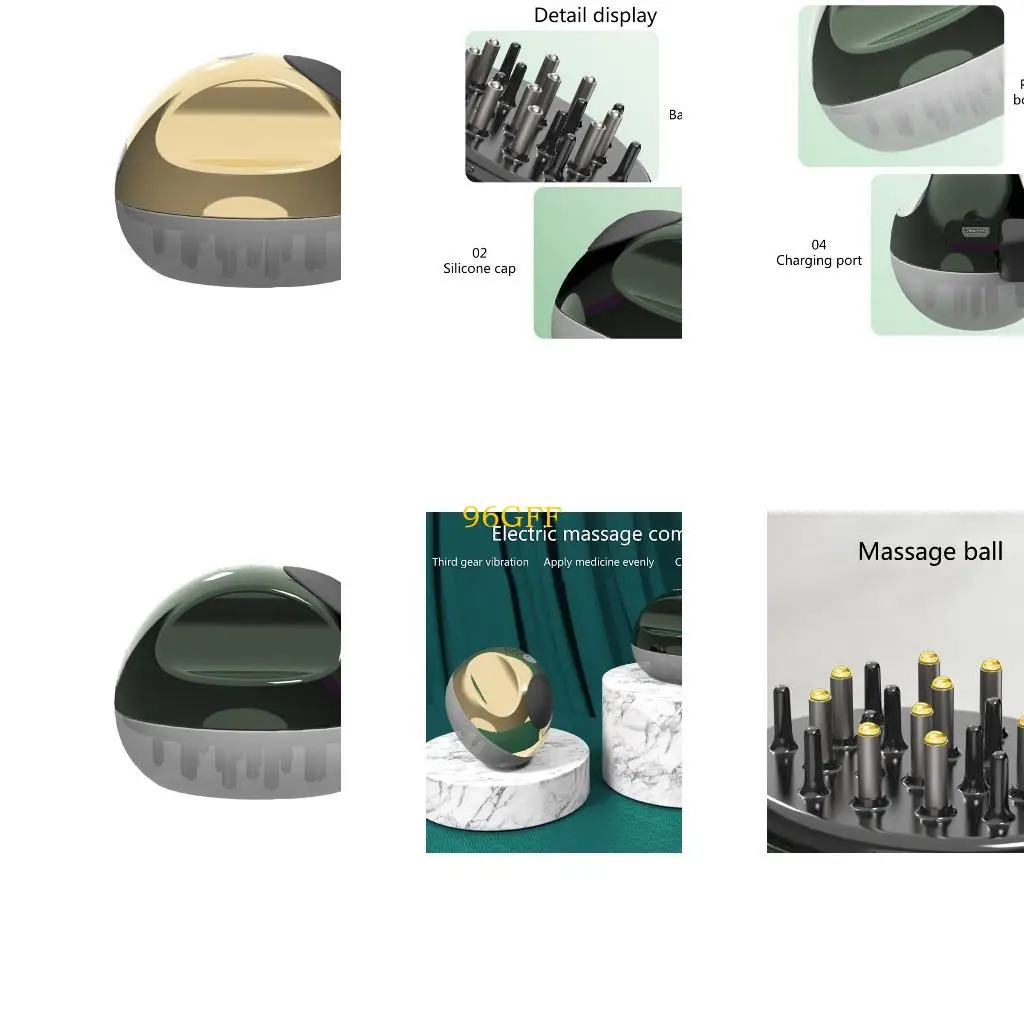 96GF Clopp Massager щетка жидкости аппликатор силиконовый расщепление эфирного масла Устройство для волос с кольцом коля 
96GF Clopp Massager щетка жидкости аппликатор силиконовый расщепление эфирного масла Устройство для волос с кольцом коля