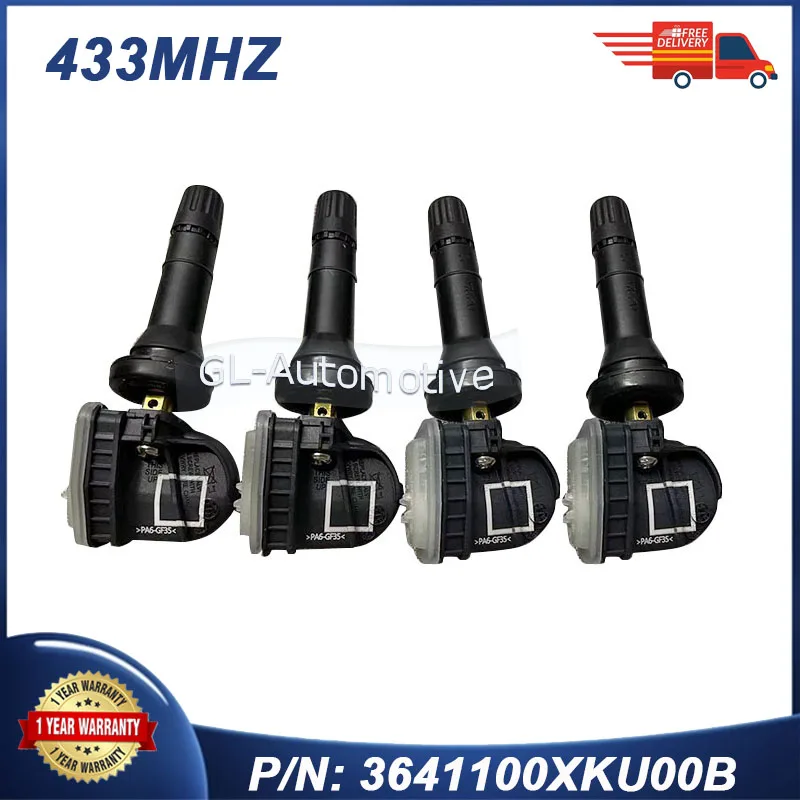 4PCS 433MHZ Car TPMS Tire Pressure Sensor For Haval H2 H6 Great Wall Wingle 7 5 3641100XKU00B
4PCS 433MHZ Car TPMS Tire Pressure Sensor For Haval H2 H6 Great Wall Wingle 7 5 3641100XKU00B
