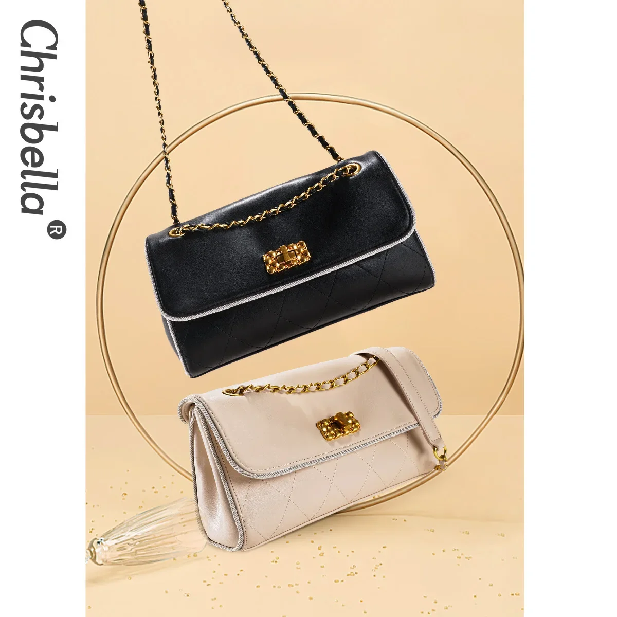 Chrisbella women's bag messenger bag popular high-end spring and summer chain bag fashion light luxury small bag
Chrisbella women's bag messenger bag popular high-end spring and summer chain bag fashion light luxury small bag