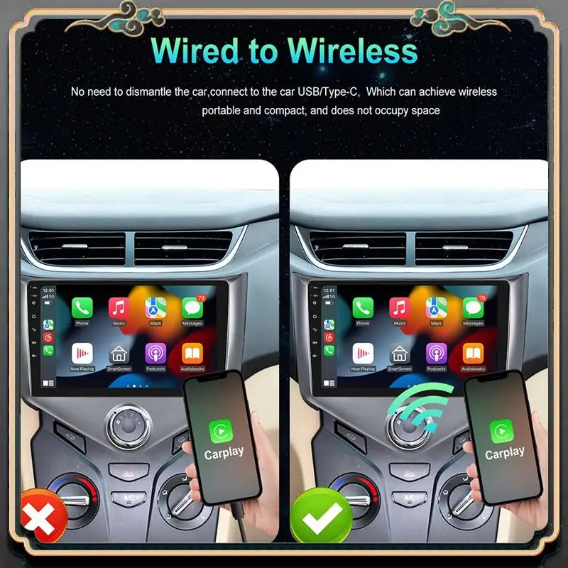ASMA-беспроводной адаптер Carplay, преобразователь проводов Carplay в беспроводной Carplay Plug & Play, черный пластик для проводного автомобиля Carplay
ASMA-беспроводной адаптер Carplay, преобразователь проводов Carplay в беспроводной Carplay Plug & Play, черный пластик для проводного автомобиля Carplay